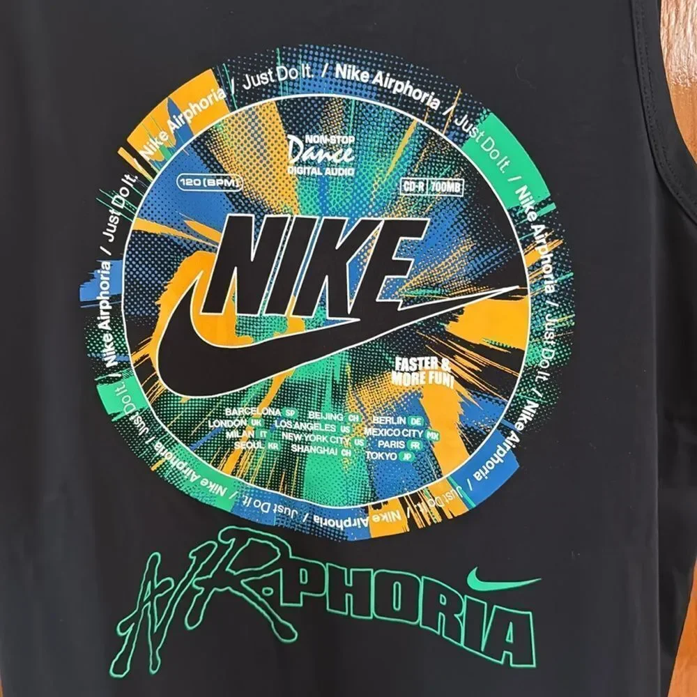 Nike Tank Top Mens Medium Black - Picture 2 of 2